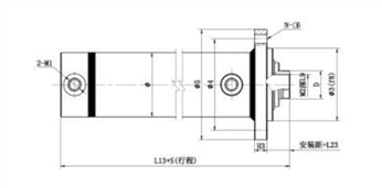 Sorcóir Hiodrálacha Caighdeánach HSG Le Flange Mount